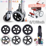 CHIHIRO Shoppin Cart Wheels, Replacement Anti Slip Solid Tire Wheel, Rubber 6/7/8Inch Wheelchair Caster