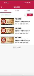 大喜屋$100劵