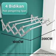 Jemuran baju pakaian dinding 100/120/150/200cm 5 tiang /jemuran dinding stainless steel /Rak Jemuran