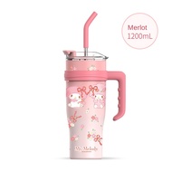 Fasimiyu แก้วเก็บความเย็น พร้อมหลอดดูด แบบใหม่มีด้ามจับ ใหญ่1200ml Sanrio cold water bottle  แก้วน้ำ