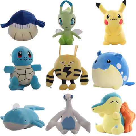 Pokemon Pikachu Plush Mew Jirachi Celebi Cyndaquil Spheal Sprigatito Blastois Elekid Spheal Peluche
