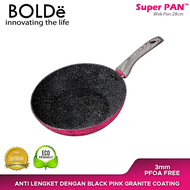 BOLDe Super Pan Wok 28 cm Black Pink