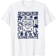 Amazon Essentials SpongeBob SquarePants Block Print Icons De Adult T-Shirt