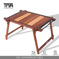 TNR CAMPING - EXTENSION IGT TABLE FOLDABLE TEAK WOOD TABLE MEJA INDOOR OUTDOOR CAMPING PICNIC