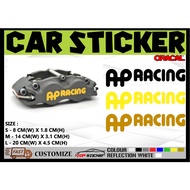 AP RACING CALIPER CAR STICKERS STICKER KERETA DISC BRAKE DECAL MOTOR CAR