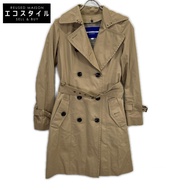 Burberry Blue Label E1A17-830-42 格紋襯裡繫帶風衣 38碼 [二手]