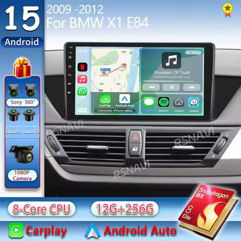Android 15 For BMW X1 E84 2009 - 2012 2K QLED Android Car Radio Multimedia Video Player GPS AI Voice