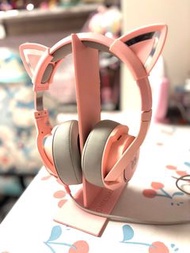粉紅色貓貓耳headphone  電競耳機