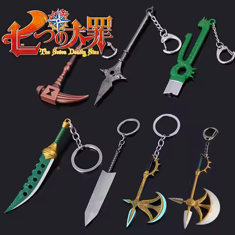 Seven Deadly Escanor Axe Opener Keychain Nanatsu no Taizai Divine Axe Rhitta Keyring Men Love Beer K