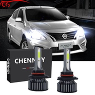 New หลอดไฟหน้า 6000K สีขาว สําหรับ Almera N17 2012 TO 2020 2 ชิ้น