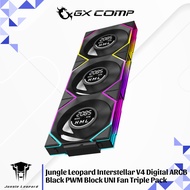 Jungle Leopard Interstellar V4 Digital ARGB Black Infinite Mirror 120mm PWM Block UNI Fan Triple Pac