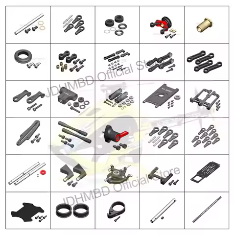 ALZRC - R42 Helicopter Spare Parts Mian Rotor Holder Spindle Shafts Main Shaft Tail Boom
