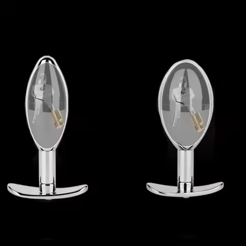 Stainless Steel Anal Plug Hollow Butt Plug Detachable Hollow Design Massager Dilator Masturbation Ca