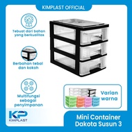 KIMPLAST Mini Container Dakota 3-Tier/ Mini Shelf 3-Tier Multipurpose Mini Shelf/ Mini Drawer Shelf 