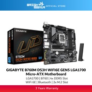 GIGABYTE B760M DS3H WIFI6E GEN5 LGA1700 Micro-ATX Motherboard