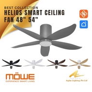 MOWE Hugger Ceiling Fan Light 48" 54" Tri Tone Dimmable Smart WI-FI DC Motor 2 Years Onsite Warranty