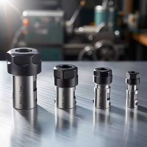 ER8 ER11 ER16 ER20 Spindle Collet Chuck Bracket Tool Motor Cutting Shaft Clamping Parts 3~8mm