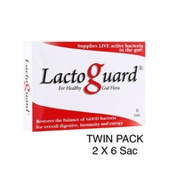 [TWIN PACK] Lactoguard Probiotic Sachets, 2X 6’s for Healthy Gut Flora