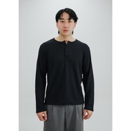 KLOTHO - Hugo Henley Shirt | Henley Long Sleeve T-shirt