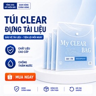 Clear Bag A4 document Bag, Stationery document cover, A4 button Bag, transparent F4 size,