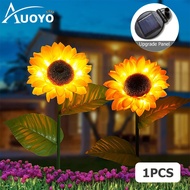 Auoyo Sunflower Led Solar Lights solar christmas lights outdoor waterproof Realistic LED Sunflower Decorations Stake Lights Durable Rechargeable LED Solar Flowers Lights Outdoor Garden Waterproof For Patio Lawn Yard Pathway Deepavali Light Diwali