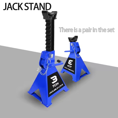 1 Pair 3 Ton Jack Stands Double Safety Pin 6000 lbs Capacity, Adjustable Height for Lifting SUV Pick