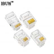 4Pin 6Pin 8Pin Cable End Connectors Plugs telephone connector internet connector RJ9 4P4C RJ11 6P4C 