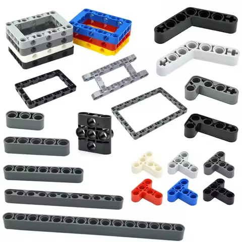 MOC Technical Liftarm Beams Bricks DIY Assembles Particles 32348 Modified Bent Brick Educational 397