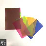 Lurveau A5/A6 6-Ring Color PP Dividers 1 Set A5 Binder A6 Binder