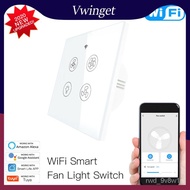 Work With Alexa  Home Smart Switch Smart Life Wifi Switch 2/3 Way Control Rf433 Smart Ceiling Fan Light Switch Smart Hom