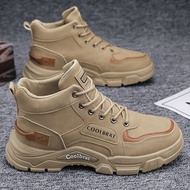 Men's Fashion Casual Shoes Classic Boots Hiking Shoes Safety Shoes Outdoor High Top Sports Leisure C