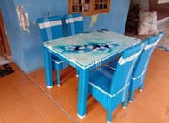 meja makan 4 kursi tanpa jok