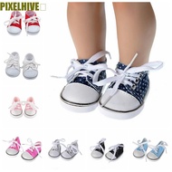 PIXELHIVE​ BJD Doll Shoes, Mini Kawaii Doll Canvas Shoes, Sneakers Shoes Cute Colorful Lace-up Mini 