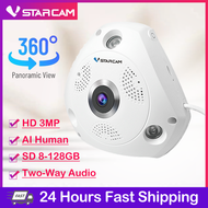 Vstarcam 360° Camera IP 3MP Fish Eye Panoramic WIFI CC 3D VR Video IP Camera Micro SD Card Audio Remote Home Monitoring C61S