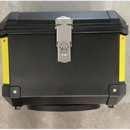 45L ( PLASTIC ) Design Motorcycle Top Box water resistance include Leather Inner Padding