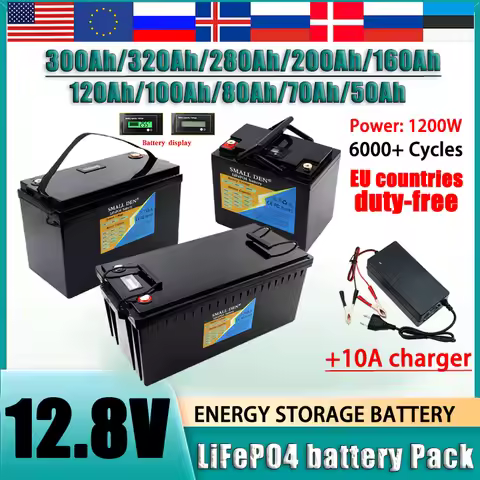 Lifepo4 battery pack 12.8V 12V 50Ah 70Ah 80Ah 100Ah 120Ah 160Ah 200Ah 280Ah 300Ah 320Ah outdoor/hous