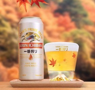 Kirin 麒麟 富士山 秋楓 啤酒杯 玻璃杯