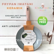 Fry Pan Keramik Iwatani 14, 18, 20, 22, 24, 26 cm Anti Lengket Premium Ceramic Penggorengan Wajan Kr