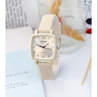 Jam Tangan Gaya Retro Untuk Wanita dan Pria Strap Quartz Analog Chrono Fashion Korea