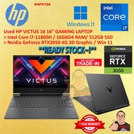 #HP310 USED HP VICTUS 16 intel i7-11800H 16GBD4 512GB SSD Nvidia RTX3050 RTX 3050 Gaming Laptop 4060