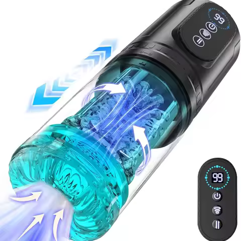 Smart APP LED Automatic Male Toys Masturbation Cup 8 Rotating Licking Thrusting Sucking Modes Male S