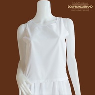 เสื้อซับในผ้าฝ้ายมัสลินสีขาวนวล(ผ้าไม่ยืด) ทอจากใยฝ้าย100% ใส่สบายไม่ร้อน ยิ่งซักยิ่งนิ่ม