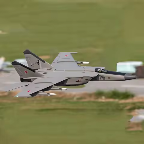 6 CH FlyFans Russia MIG25 Foxbat Twin 64mm RC EDF Jet PNP Version /KIT Version Model JET Model Plane