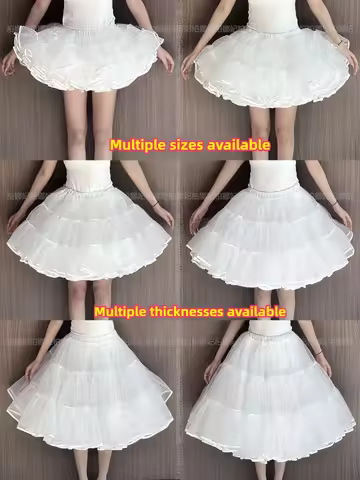 Lolita Ultra Violent Petticoat 35cm - Duck Butt Boneless Mesh Crinoline for Super Short Skirts Fligh