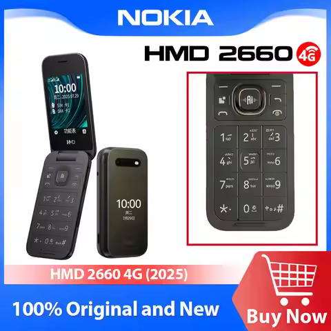 HMD 2660 4G Feature Phone Bluetooth FM Radio Dual SIM Type-C Port Mobile Phone New And Original Flip