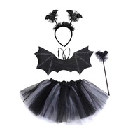 Halloween Party Props Adult Children Set Black Wings Bat Spider Wings Headband Butterfly Wings
