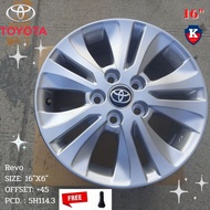 ล้อแม็ก Toyota revo ขอบ 16 ล้อแม็กแท้ศูนย์ ถอดรถป้ายแดง สีเดิม ราคาต่อวง 1900บาท ขายยกชุด4วงไม่แยกขา