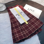 A-line stripe pleated tennis skirt
