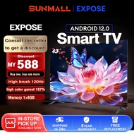 Smart TV EXPOSE 4K UHD Android TV 43 Inch With WiFi/YouTube/MYTV/Netflix/Hdmi  LED TV 3 years warran