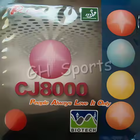 Palio CJ8000 BIOTECH (2-Side Loop Type) Pips-In Table Tennis (PingPong) Rubber With Sponge (36-38 de